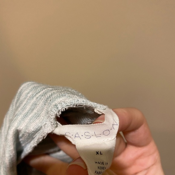 Caslon Blue Turtleneck Striped Pullover Sweater - Picture 7 of 7